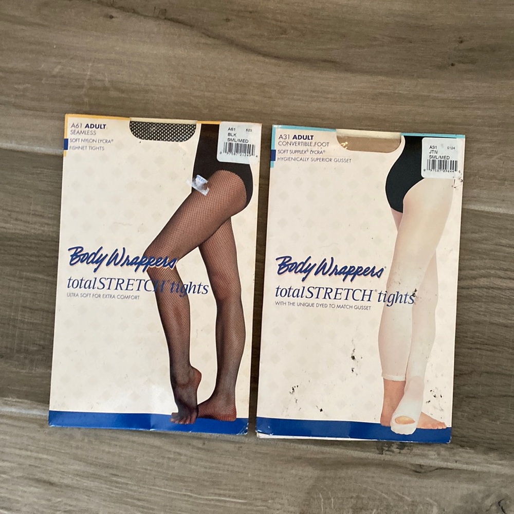 New lot of 2 Body Wrappers S/M tights